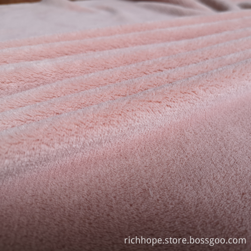 100% Polyester Solid Coral Minky Fleece Stoff